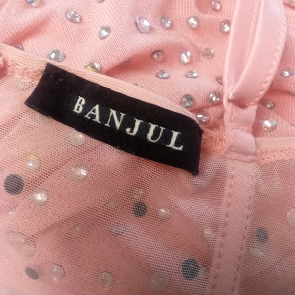 Banjul Rhinestone Pink Dress Women's Size Small - Picture 5 of 6
